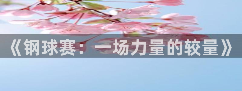  pg体育平台登录入口官网：《钢球赛：一场力量的较量》